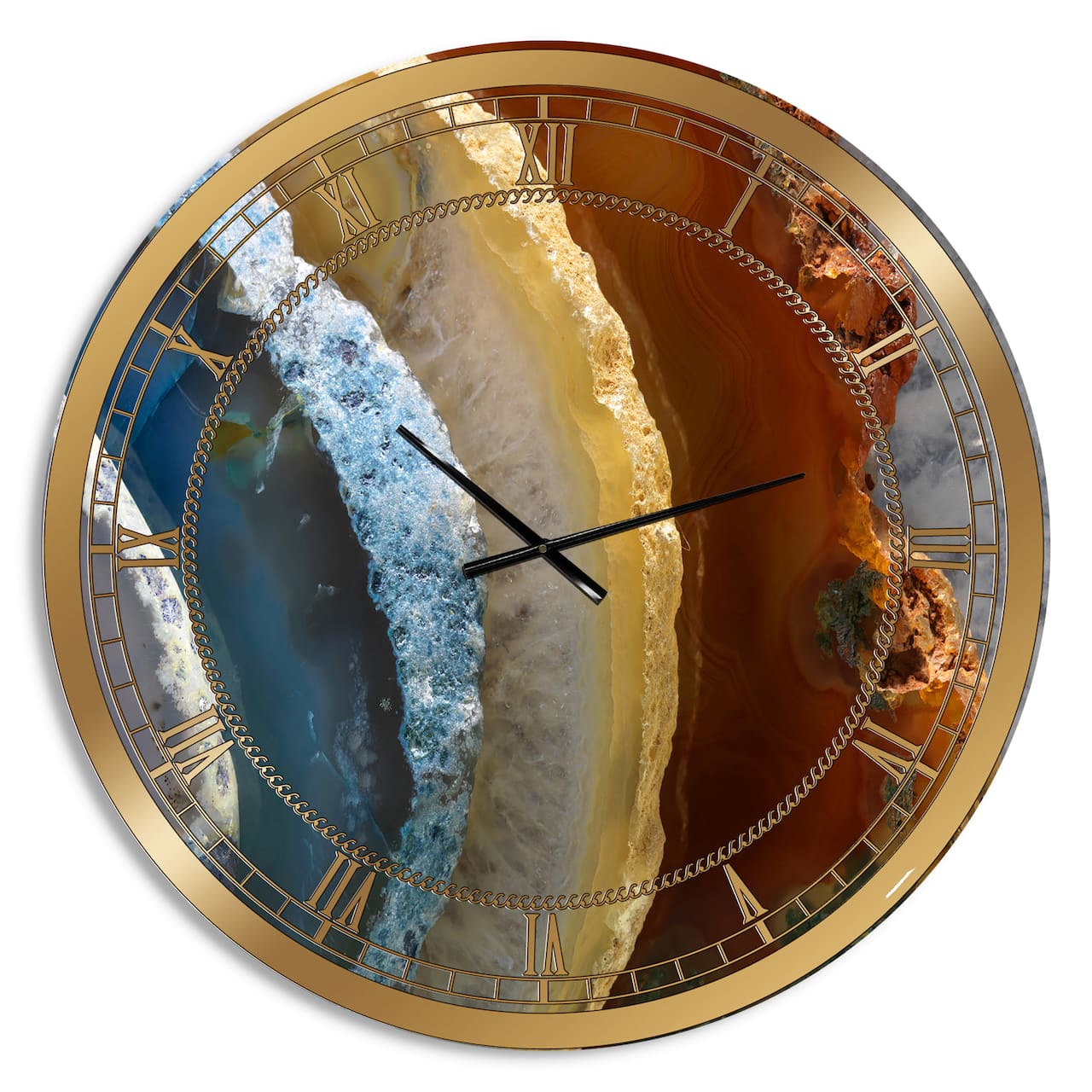 Designart Mineral Slice XV Oversized Fashion Wall Clock